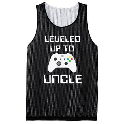 Uncle Gamer Gifts Leveled Up To Uncle Pregnancy Announcement Mesh Reversible Basketball Jersey Tank