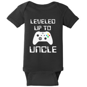 Uncle Gamer Gifts Leveled Up To Uncle Pregnancy Announcement Baby Bodysuit