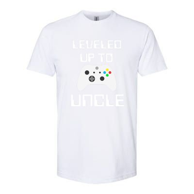 Uncle Gamer Gifts Leveled Up To Uncle Pregnancy Announcement Softstyle® CVC T-Shirt