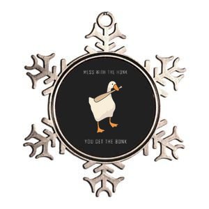 Untitled Goose Game Funny Family Gaming Metallic Star Ornament