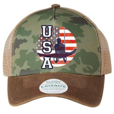 USA Gymnast  Gymnastics Team Athlete American Flag Legacy Tie Dye Trucker Hat