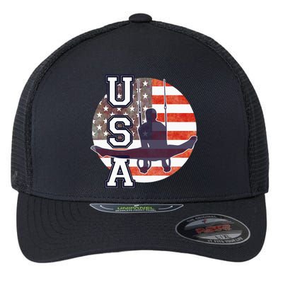 USA Gymnast  Gymnastics Team Athlete American Flag Flexfit Unipanel Trucker Cap