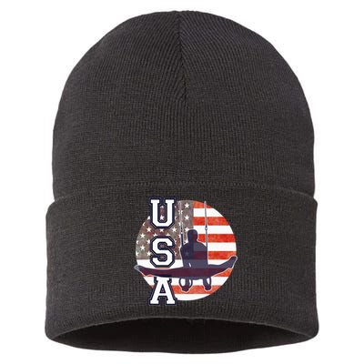 USA Gymnast  Gymnastics Team Athlete American Flag Sustainable Knit Beanie