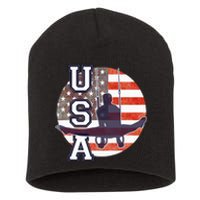 USA Gymnast  Gymnastics Team Athlete American Flag Short Acrylic Beanie