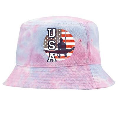 USA Gymnast  Gymnastics Team Athlete American Flag Tie-Dyed Bucket Hat