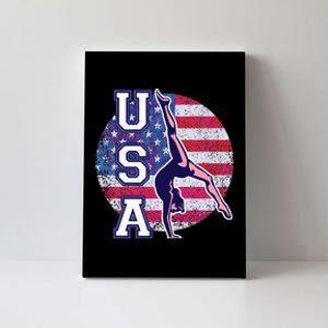 Usa Gymnast Gymnastics Team Athlete American Flag Canvas