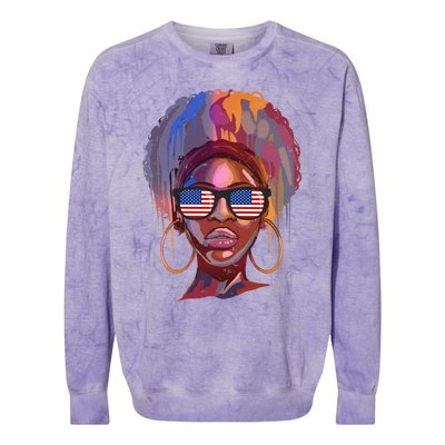 Usa Great Gift Colorblast Crewneck Sweatshirt