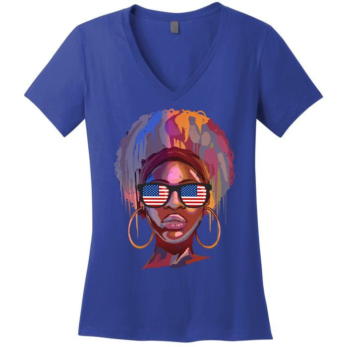 Usa Great Gift Women's V-Neck T-Shirt