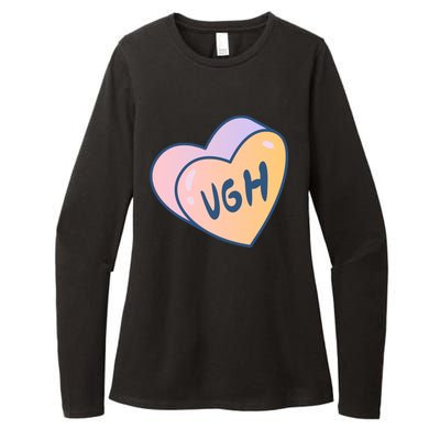 Ugh Heart Womens CVC Long Sleeve Shirt