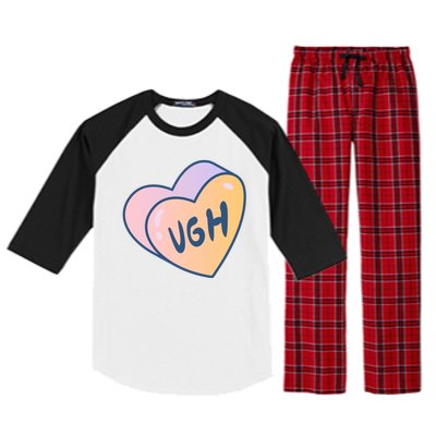 Ugh Heart Raglan Sleeve Pajama Set