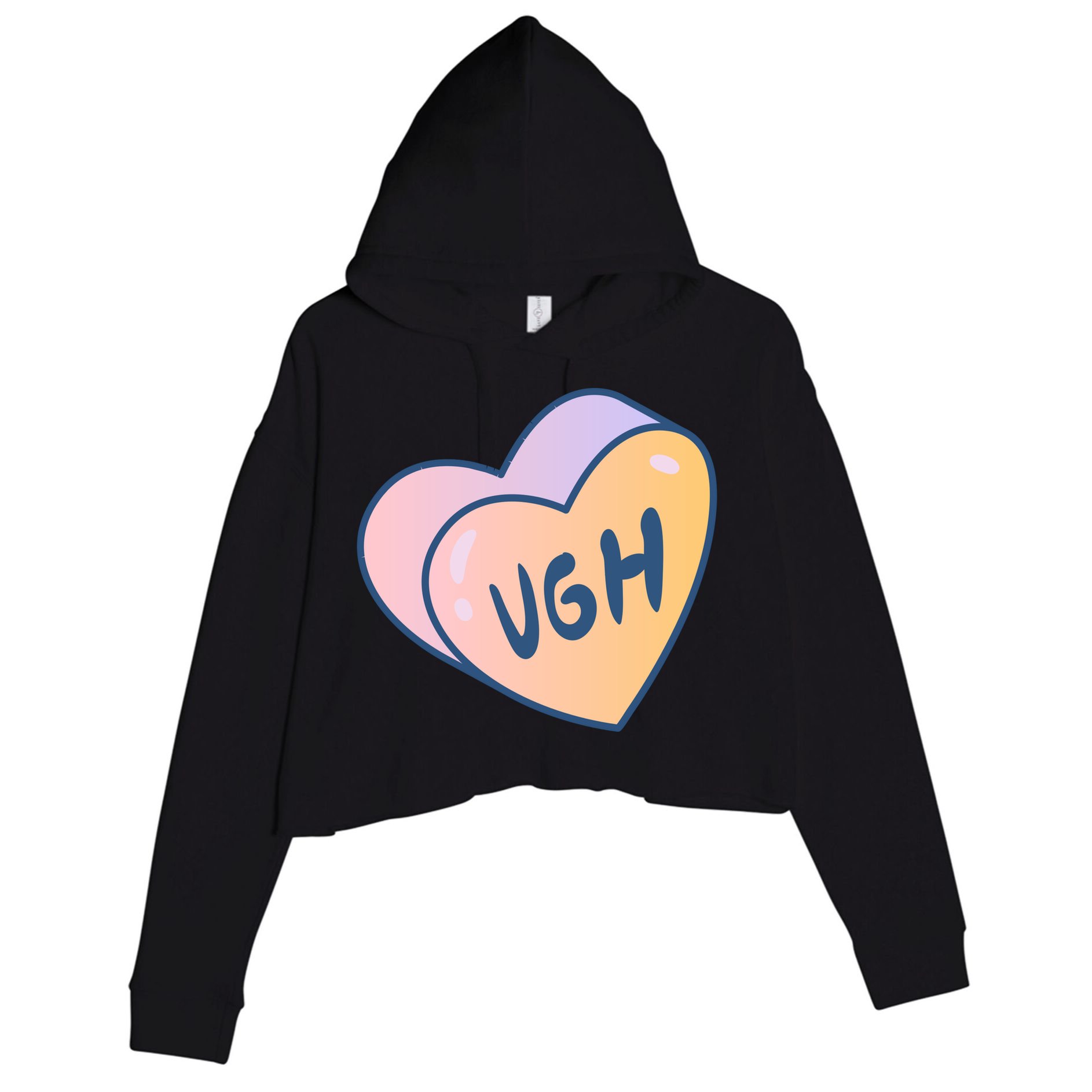 Ugh Heart Crop Fleece Hoodie