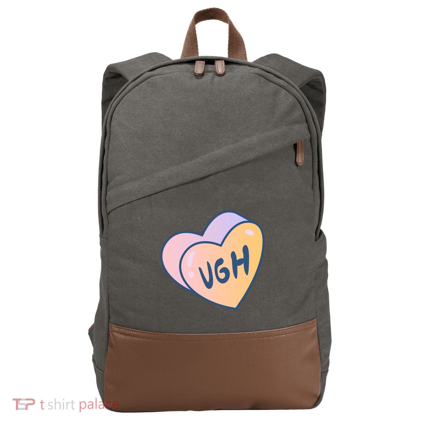 Ugh Heart Cotton Canvas Backpack