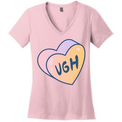 Ugh Heart Women's V-Neck T-Shirt