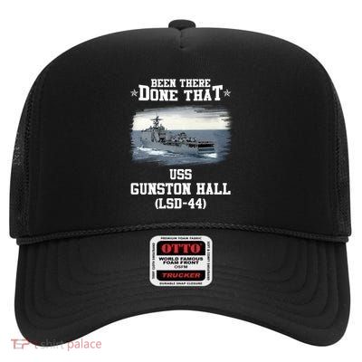 Uss Gunston Hall Lsd44 Veterans Day Father Day Gift High Crown Mesh Back Trucker Hat