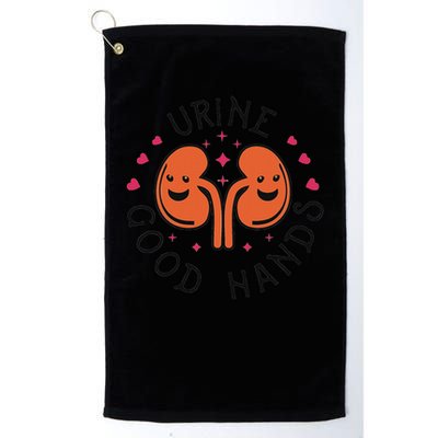 Urine Good Hands Funny Dialysis Technician Nurse Saying Golf Towel