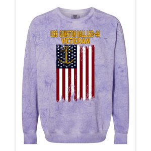 Uss Gunston Hall Lsd44 Dock Landing Ship Veteran Father Day Gift Colorblast Crewneck Sweatshirt