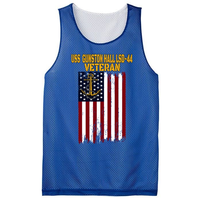 Uss Gunston Hall Lsd44 Dock Landing Ship Veteran Father Day Gift Mesh Reversible Basketball Jersey Tank