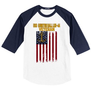 Uss Gunston Hall Lsd44 Dock Landing Ship Veteran Father Day Gift Baseball Sleeve Shirt