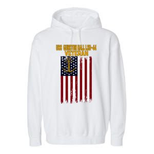 Uss Gunston Hall Lsd44 Dock Landing Ship Veteran Father Day Gift Garment-Dyed Fleece Hoodie