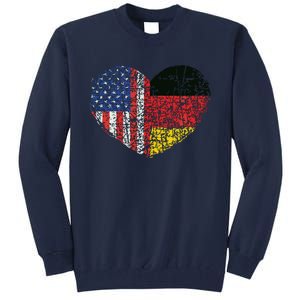 USA Germany Heart Dual Citizenship Tall Sweatshirt