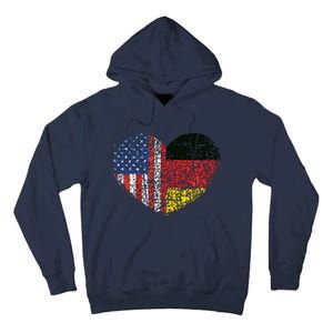 USA Germany Heart Dual Citizenship Tall Hoodie