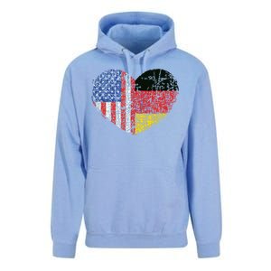 USA Germany Heart Dual Citizenship Unisex Surf Hoodie