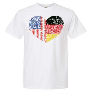 USA Germany Heart Dual Citizenship Garment-Dyed Heavyweight T-Shirt