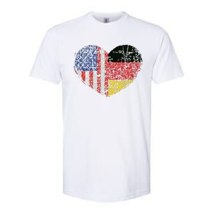 USA Germany Heart Dual Citizenship Softstyle CVC T-Shirt