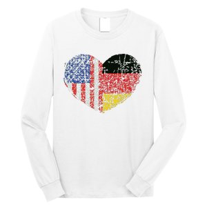 USA Germany Heart Dual Citizenship Long Sleeve Shirt