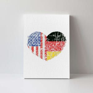 USA Germany Heart Dual Citizenship Canvas