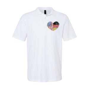 USA Germany Heart Dual Citizenship Softstyle Adult Sport Polo