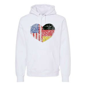 USA Germany Heart Dual Citizenship Premium Hoodie