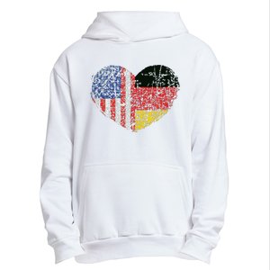 USA Germany Heart Dual Citizenship Urban Pullover Hoodie