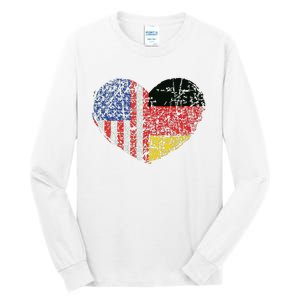 USA Germany Heart Dual Citizenship Tall Long Sleeve T-Shirt