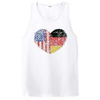 USA Germany Heart Dual Citizenship PosiCharge Competitor Tank