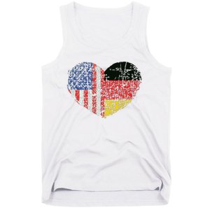 USA Germany Heart Dual Citizenship Tank Top