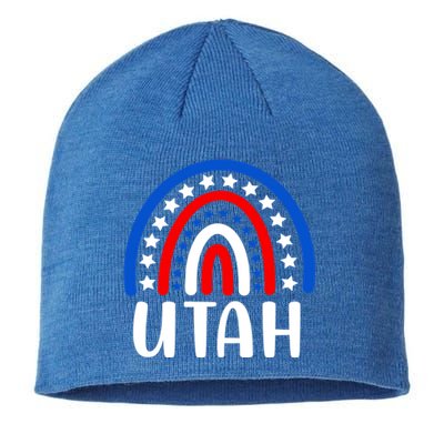 Utah Gift I Love Utah Usa Funny Gift Sustainable Beanie