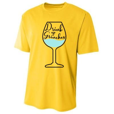 Up Grinches Inside Wine Glass Graphic Christmas Gift Performance Sprint T-Shirt