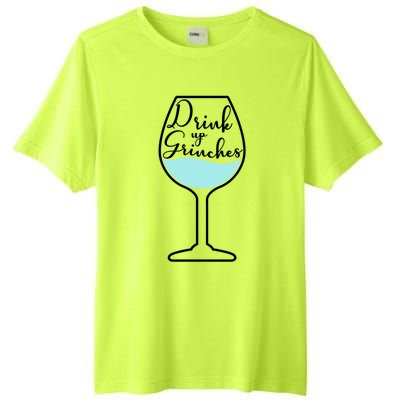 Up Grinches Inside Wine Glass Graphic Christmas Gift Tall Fusion ChromaSoft Performance T-Shirt