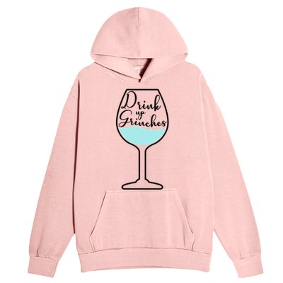 Up Grinches Inside Wine Glass Graphic Christmas Gift Urban Pullover Hoodie