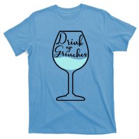 Up Grinches Inside Wine Glass Graphic Christmas Gift T-Shirt