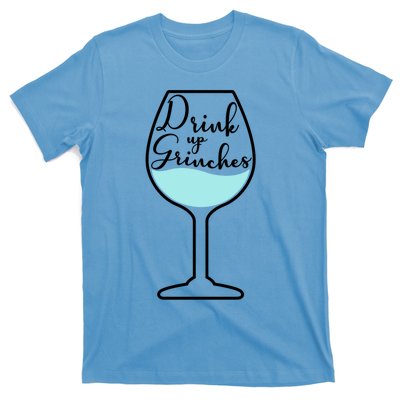 Up Grinches Inside Wine Glass Graphic Christmas Gift T-Shirt