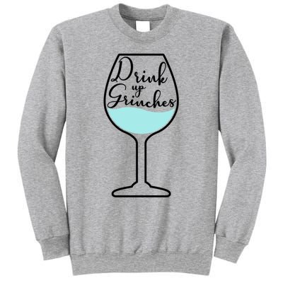 Up Grinches Inside Wine Glass Graphic Christmas Gift Sweatshirt