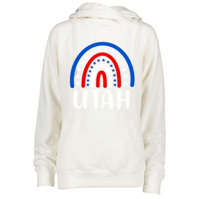 Utah Gift I Love Utah Usa Gift Womens Funnel Neck Pullover Hood