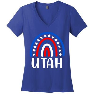 Utah Gift I Love Utah Usa Gift Women's V-Neck T-Shirt