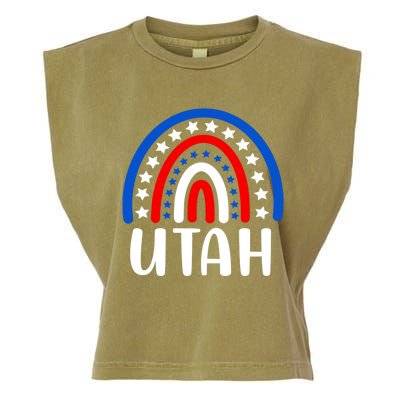 Utah Gift I Love Utah Usa Gift Garment-Dyed Women's Muscle Tee