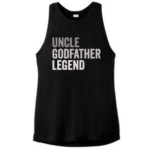 Uncle Godfather Legend For A Favorite Uncle Family Baptism Ladies PosiCharge Tri-Blend Wicking Tank