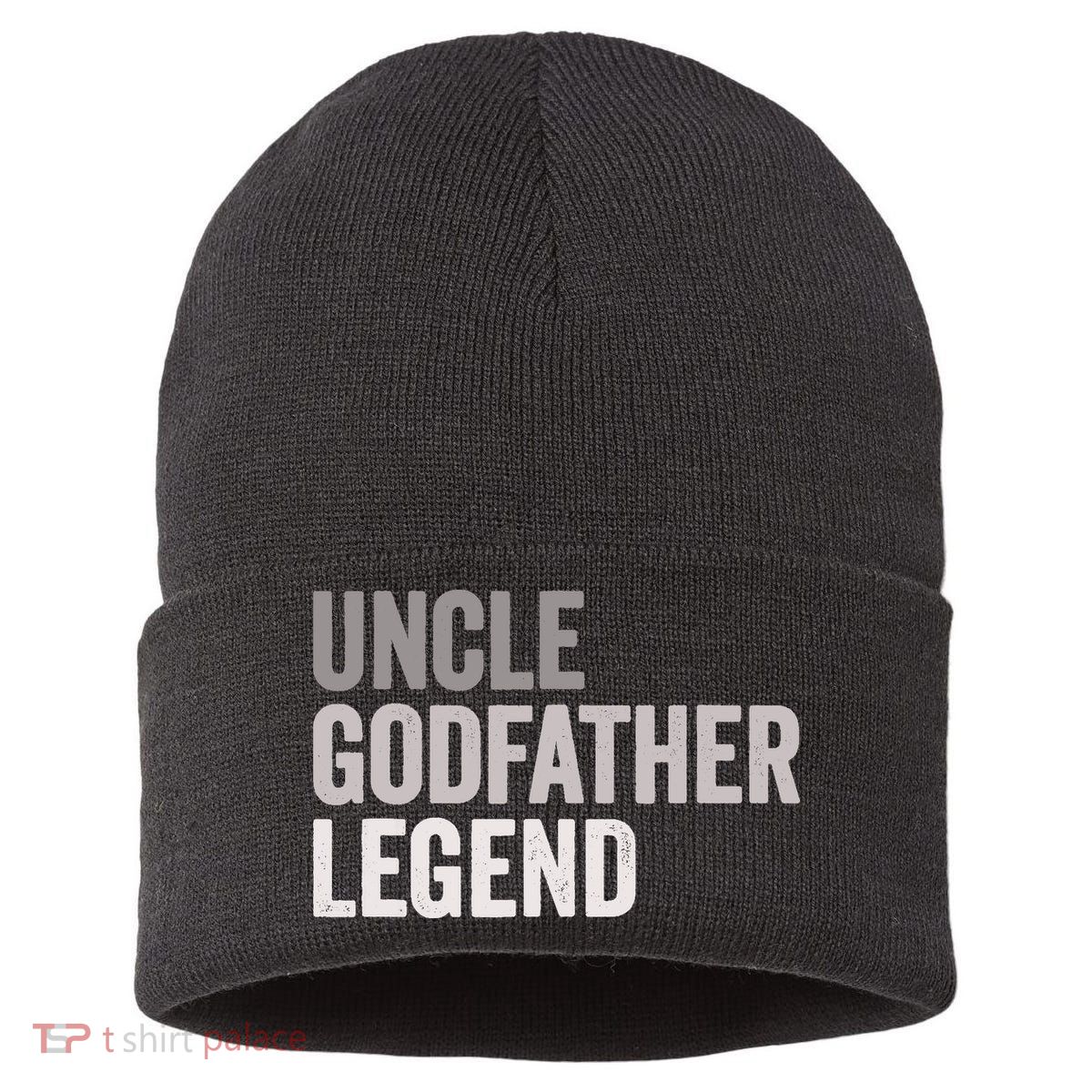 Uncle Godfather Legend For A Favorite Uncle Family Baptism Sustainable Knit Beanie