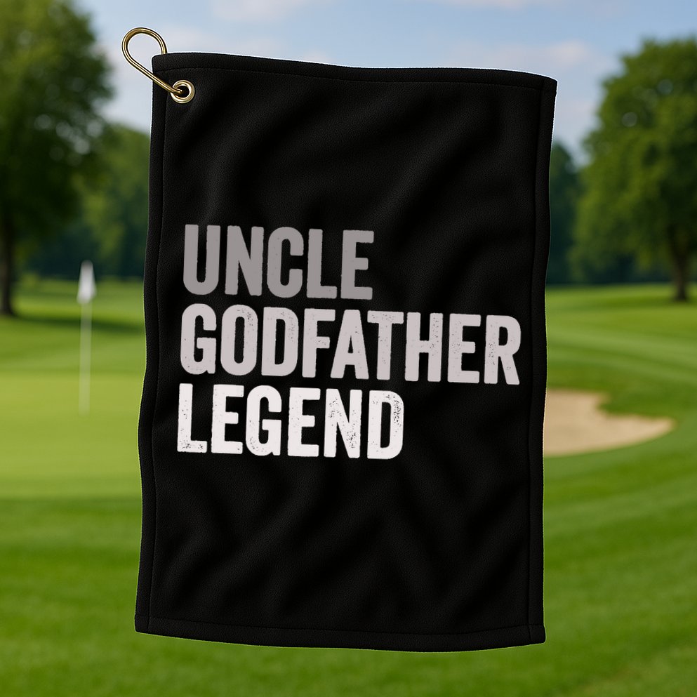 Uncle Godfather Legend For A Favorite Uncle Family Baptism Golf Towel