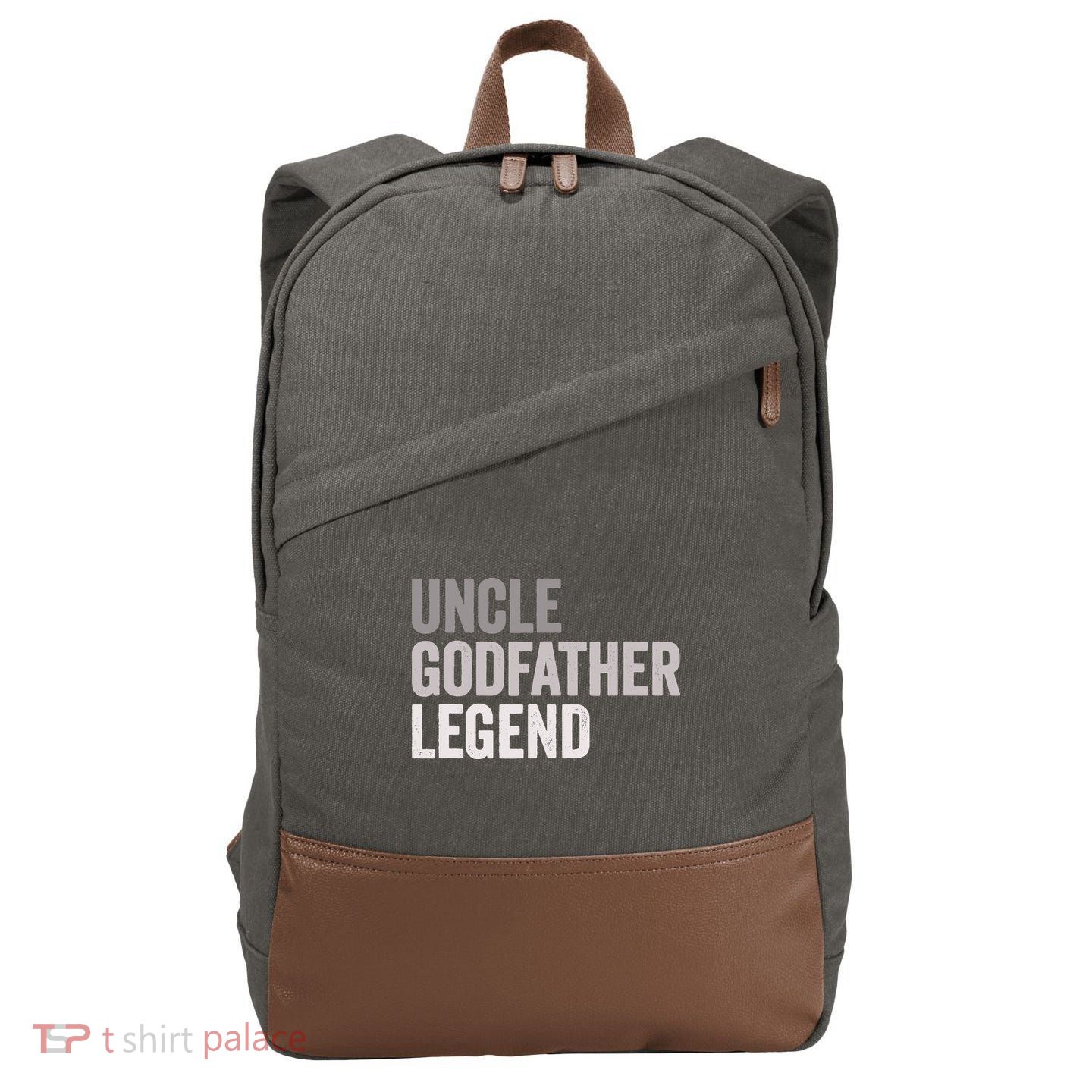 Uncle Godfather Legend For A Favorite Uncle Family Baptism Cotton Canvas Backpack